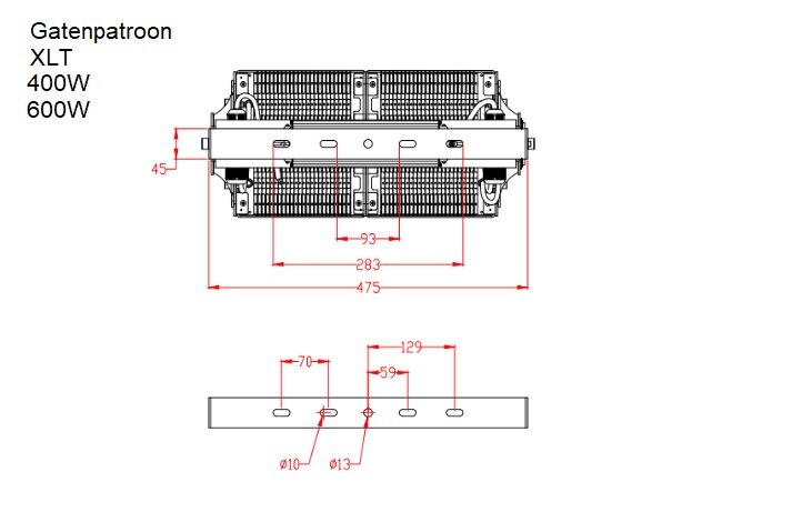 gatenpatroon beugel XLT 600W