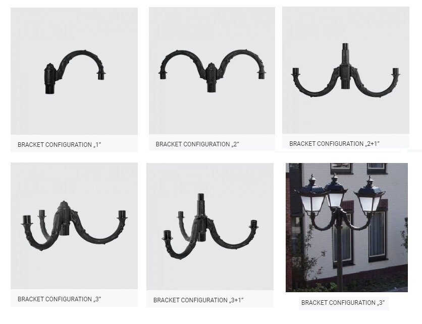 Uithouders Rustieke / antieke lichtmasten voor tuin en park