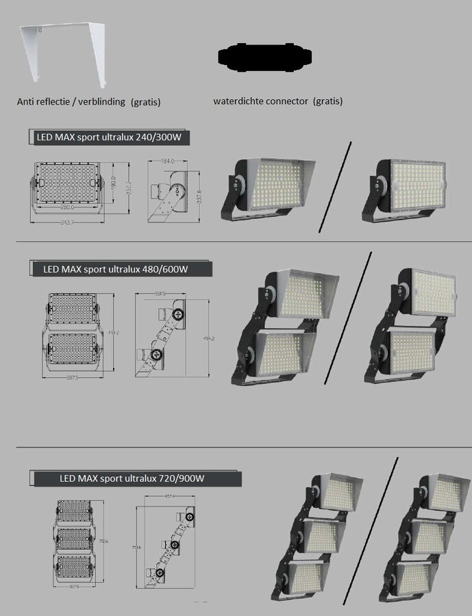 LED max sport 600W ULTRALUX 102.000 Lumen