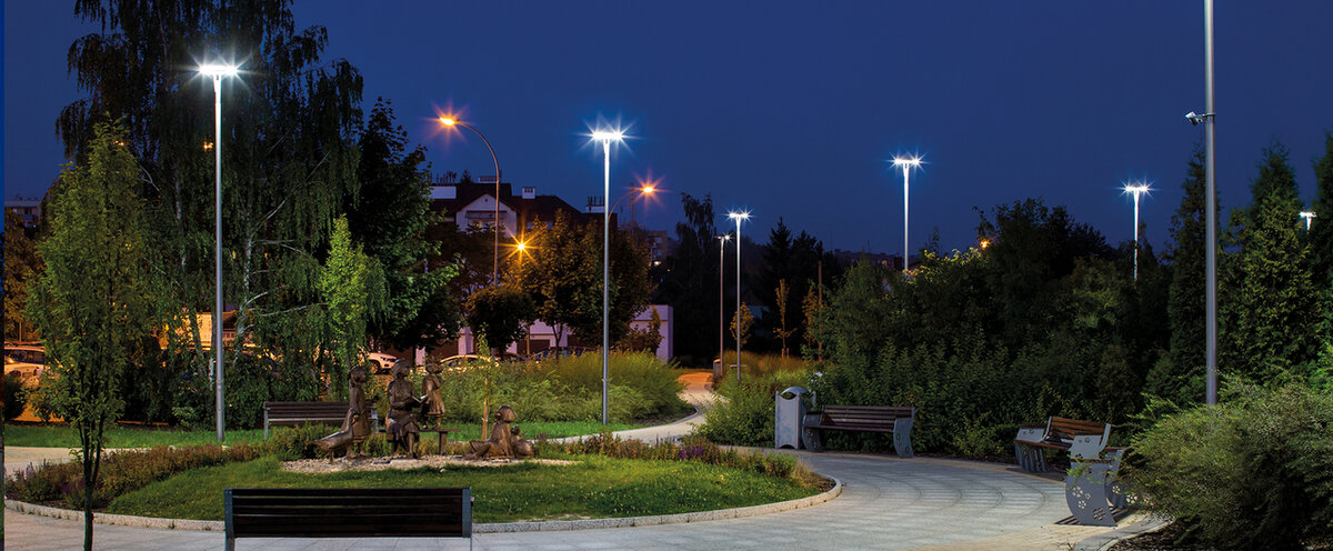 ROSA Kroon 72W ON-TOP LED straatverlichting en parkeerplaats verlichting lichtmast