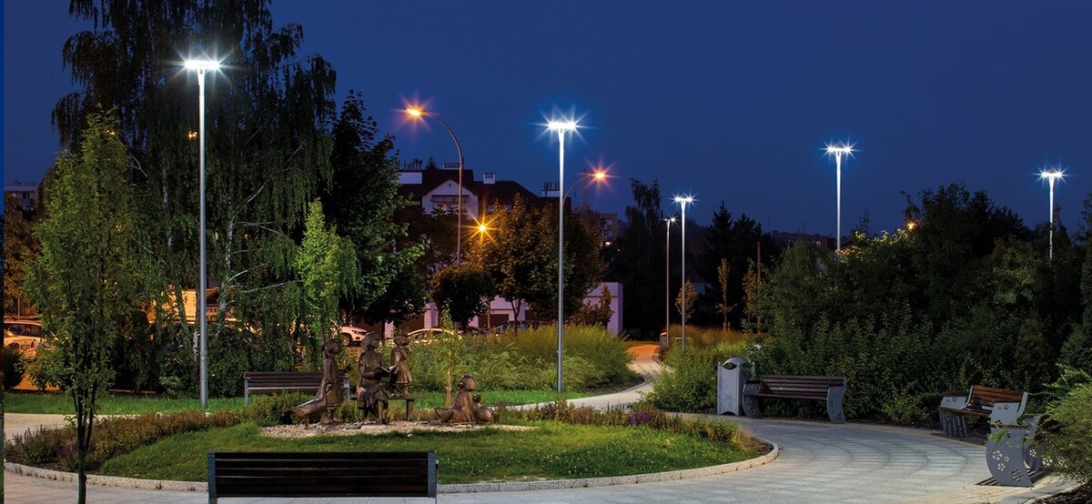 ROSA Kroon 72W ON-TOP LED straatverlichting en parkeerplaats verlichting lichtmast