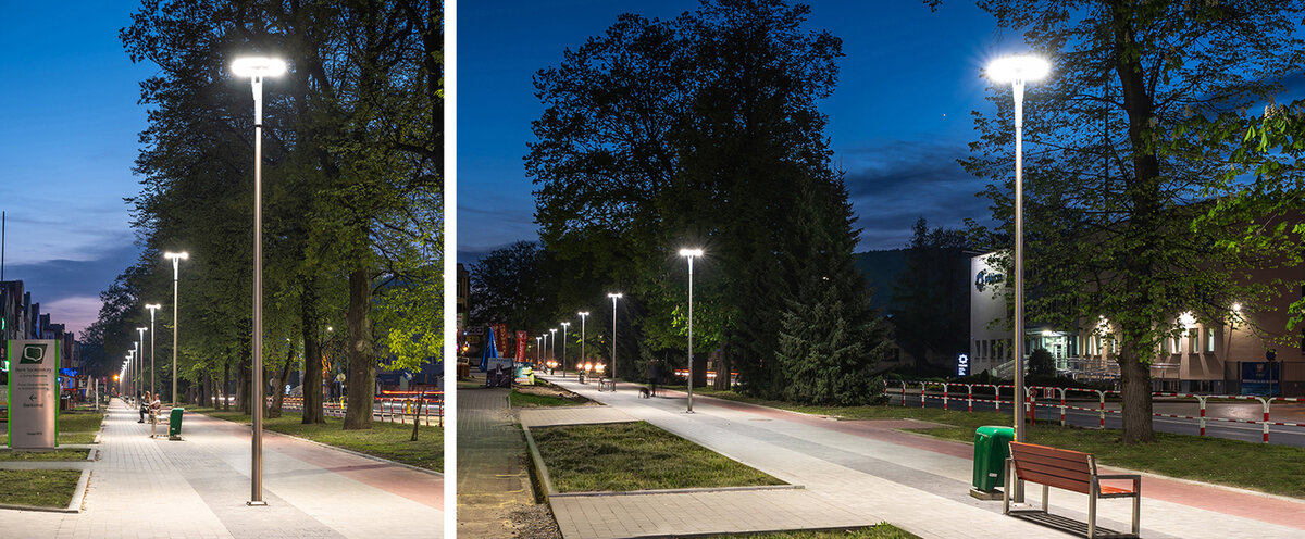 ROSA Kroon 72W ON-TOP LED straatverlichting en parkeerplaats verlichting lichtmast