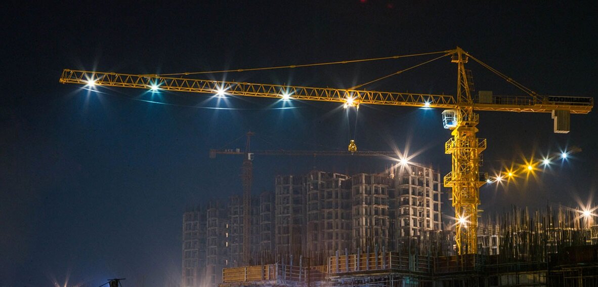 LED verlichting torenkraan hijskraan