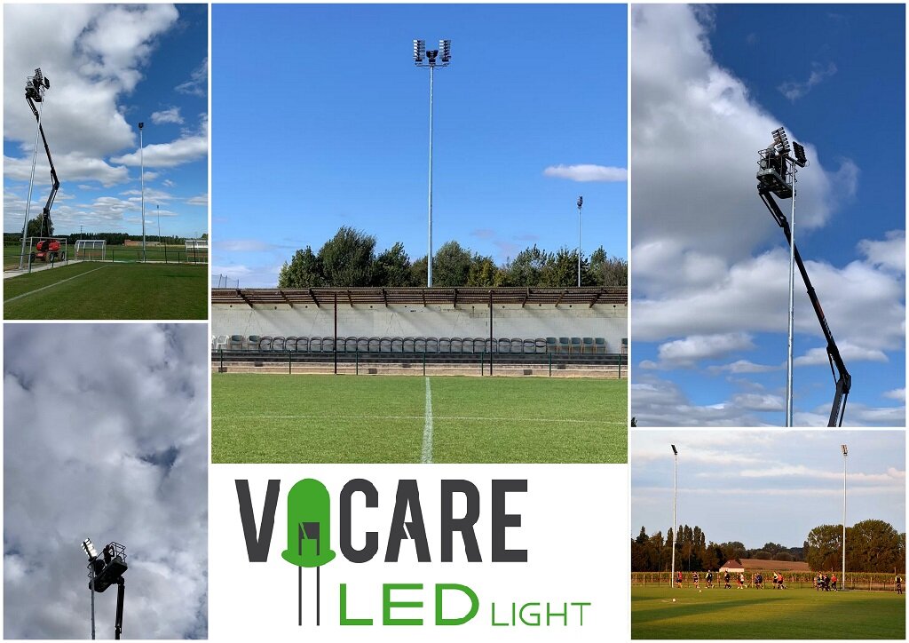 LUX waarde voetbalveld 60m x100m  meer dan 120 LUX