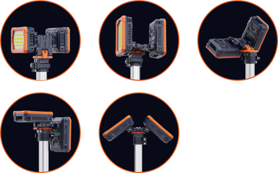 VOC-MOBLI-100 mobiele LED lichtmast Singlehead/Dualhead