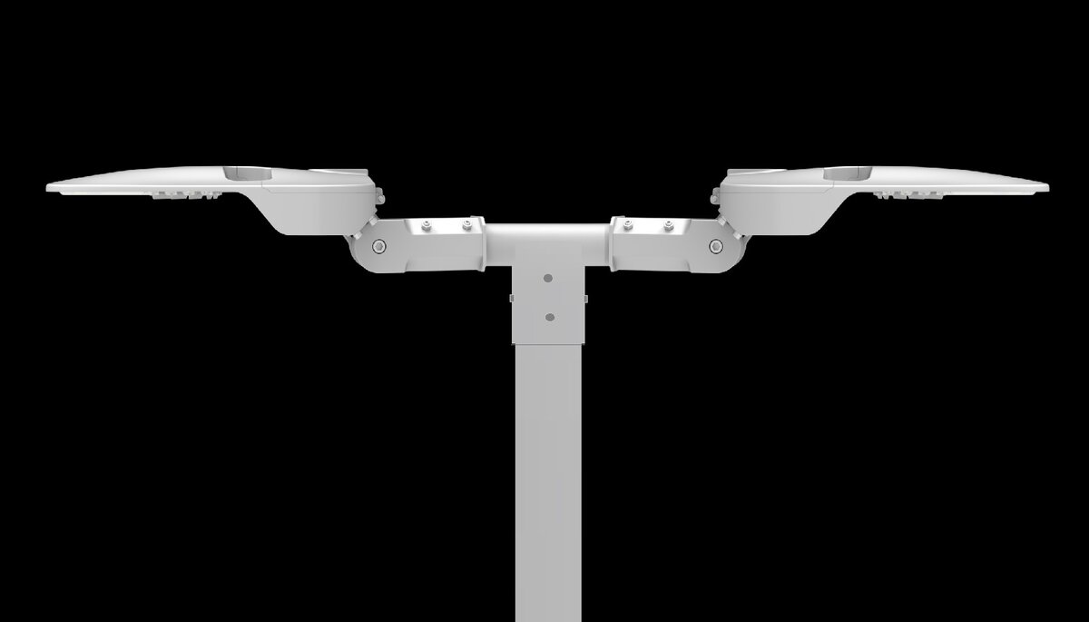 2x AMSTEL LUX Lantaarnpaal armatuur 100W tweevoudige dubbele lichtmast