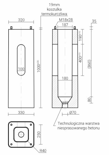 ROSA KARIN 4800mm 55W LED mast hoge ronde bolder paal