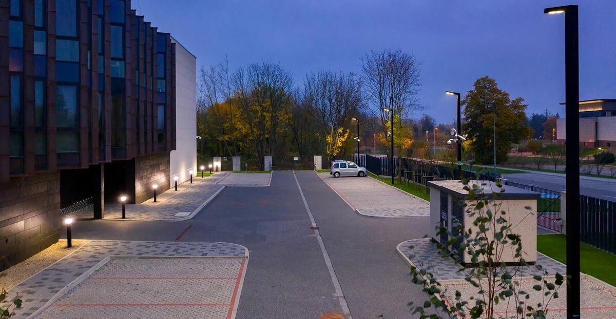 ROSA Karin 600 runde 575mm bollard mit LED-Beleuchtung f&uuml;r Garten | Parkhaus | Radweg