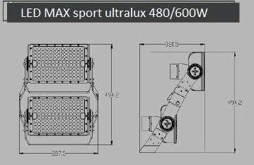 LED max sport 600W ULTRALUX 102.000 Lumen