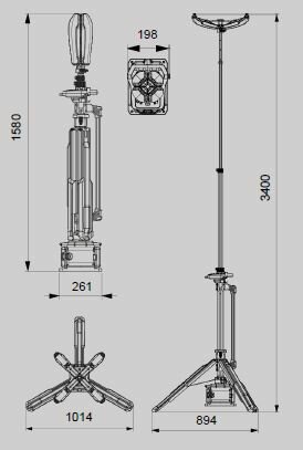 VOC-MOBLI-500 mobiele LED lichtmast