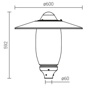 ROSA AURIS 20W parkeerplaats tuin en park verlichting