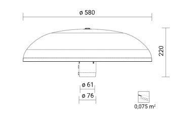 ROSA RING 1 LED 24W > 72W rond LED armatuur voor straat en parkverlichting 
