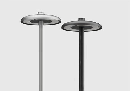 lantaarnpaal armatuur ROSA RING 2 LED 24W > 72W rond LED armatuur voor straat en parkverlichting 