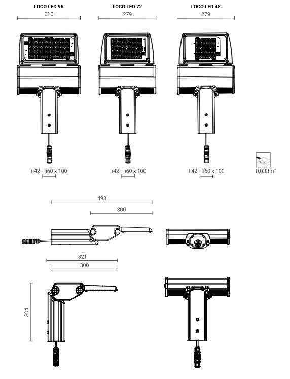 TEKENING ROSA LOCO LANTAARNPAAL ARMATUUR