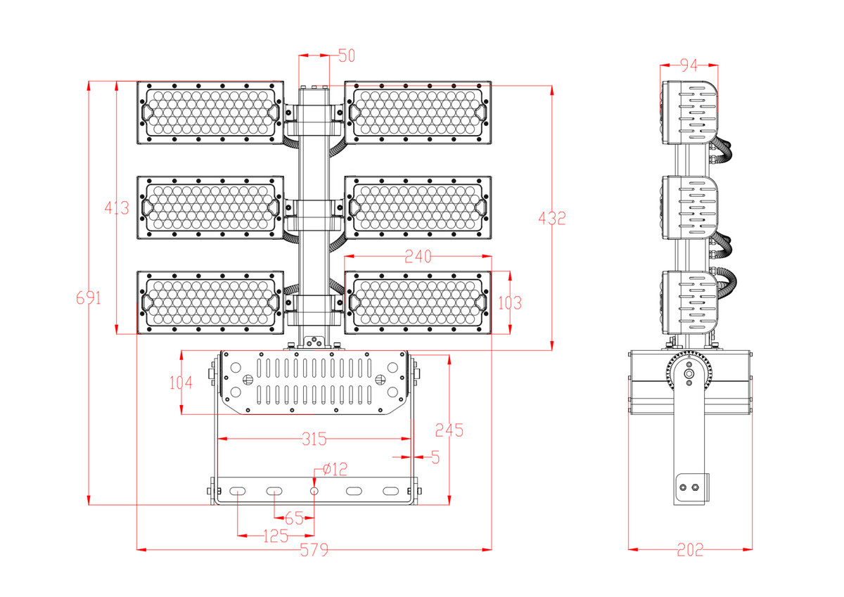 LED Sportveld verlichting - 720W/126.000 Lumen - Vocare-Ledlight