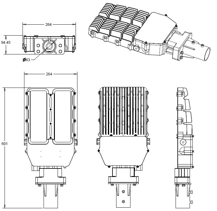 50W ATEX lantaarnpaal / lichtmast armatuur Explosie bestendige LED lantaarnpaal armatuur