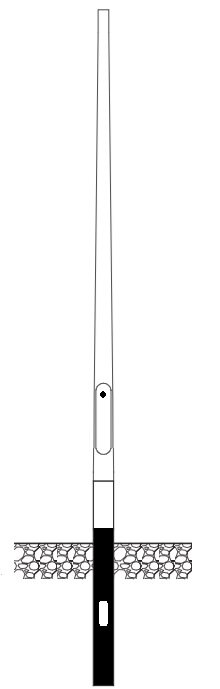 6 meter aluminium geanodiseerde lantaarnpaal