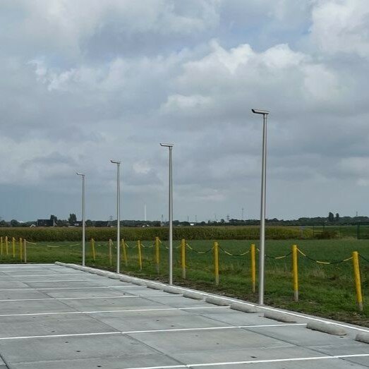 4 m aluminum mast met voetplaat