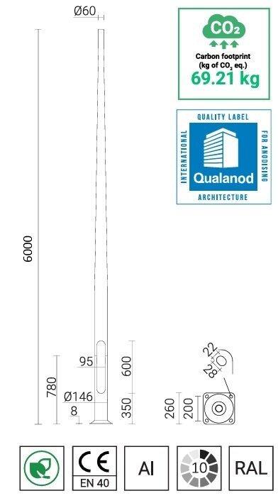 6M kantelmast cameramast