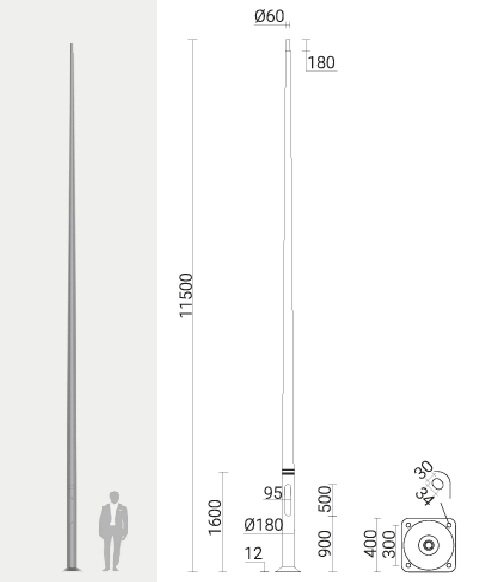 11,5 kameramast kantelmast