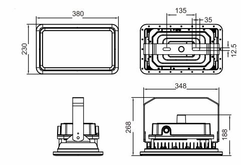 ATEX Floodlight - Dimensions