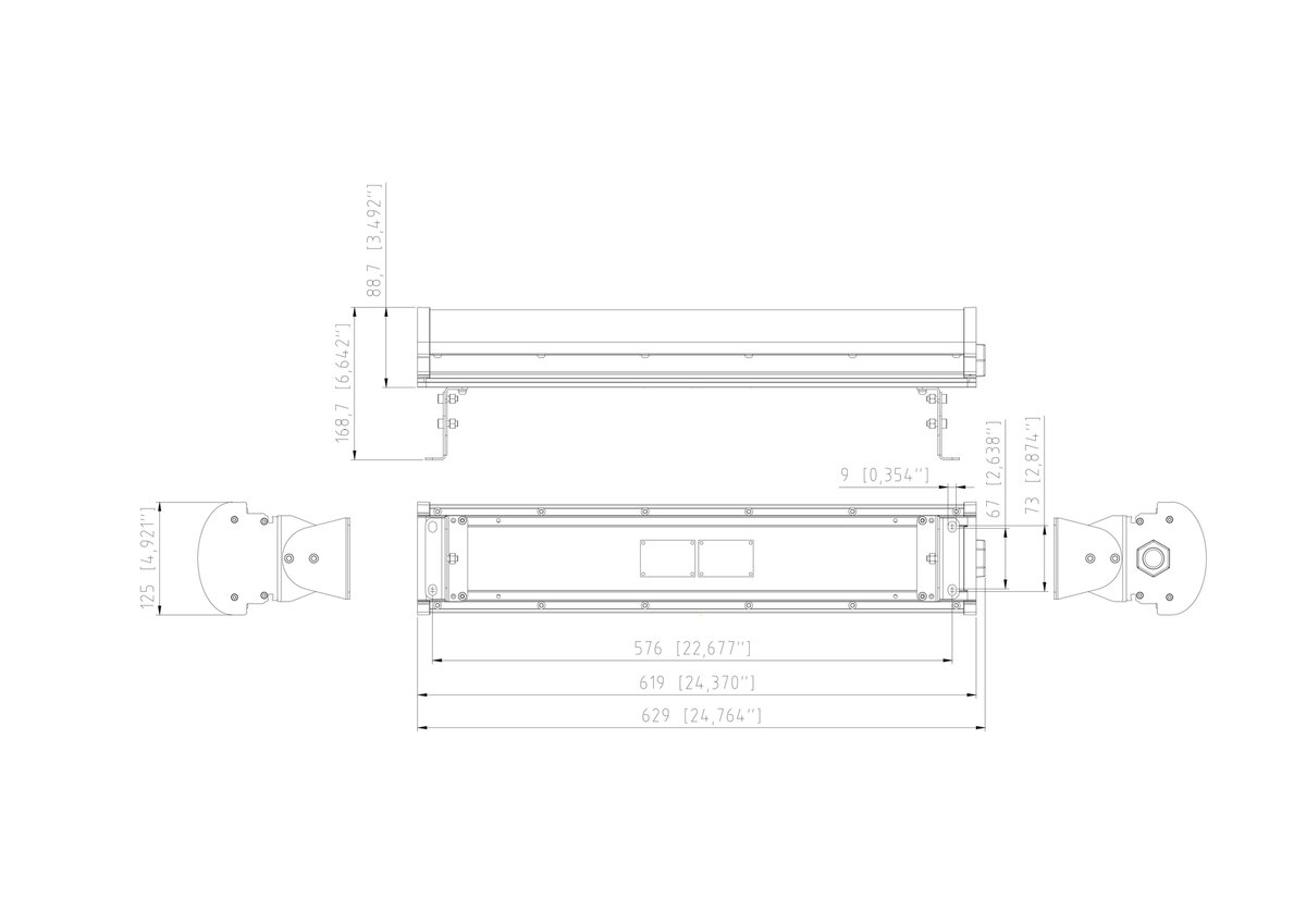 VOC-EX-LN-P02-600mm - Afmetingen