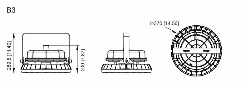ATEX LED Highbay - Afmetingen
