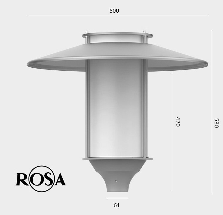 rosa elba inox moderne led parkeerplaats tuin en park verlichting