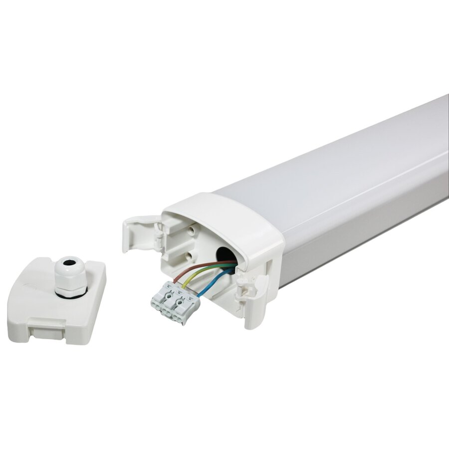 Koppelbare tri-proof LED lijnverlichting 150 cm &ndash; IP66 waterdicht, 60W, 6000K neutraal wit licht