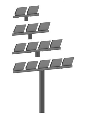 lichtmast uithouder voor meerdere LED lampen 