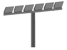 lichtmast uithouder voor 6 LED lampen 