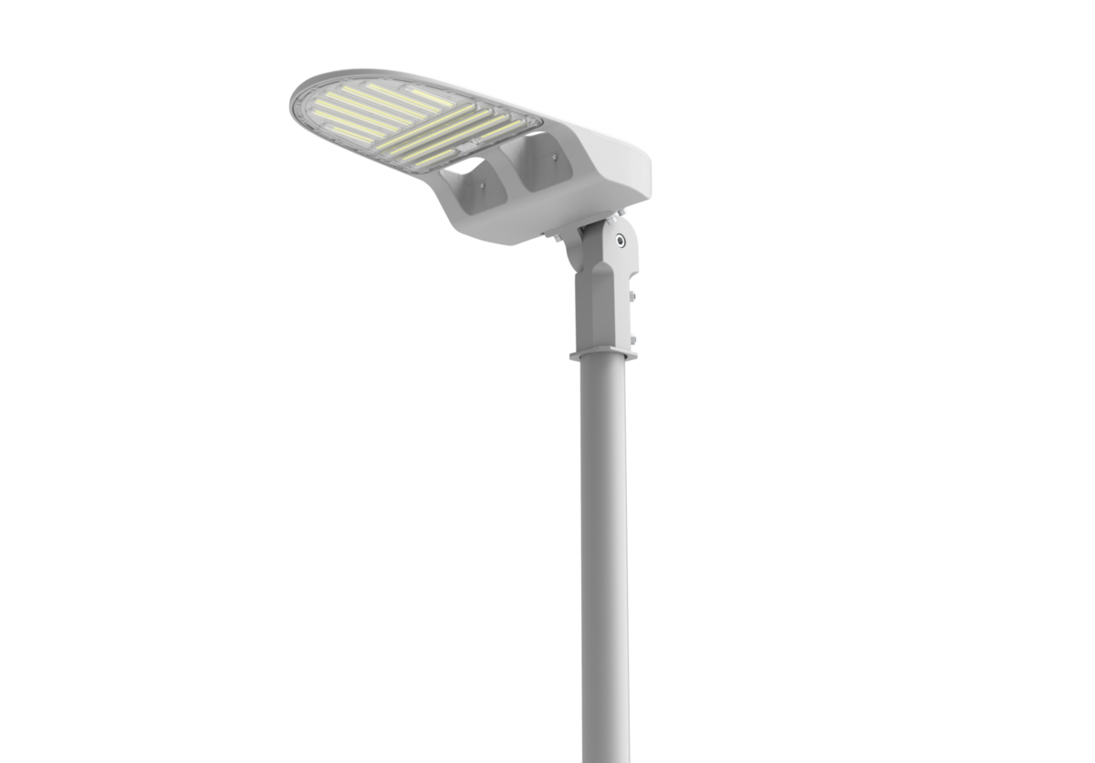 100W LED straatlamp voor plaatsing op 8 meter mast