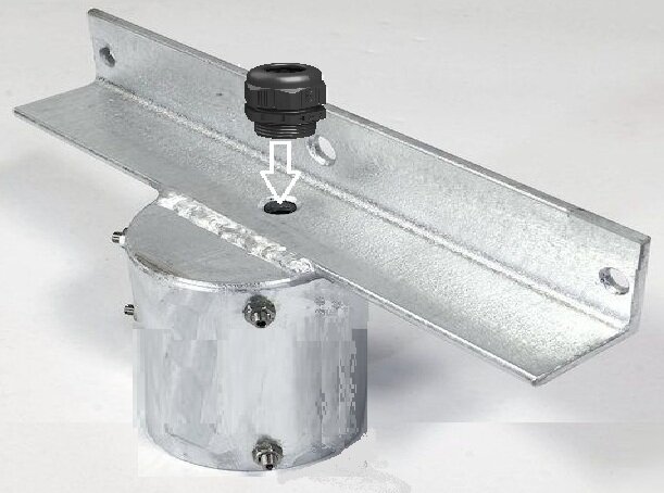 lampenrek voor montage LED schijnwerper op lichtmast