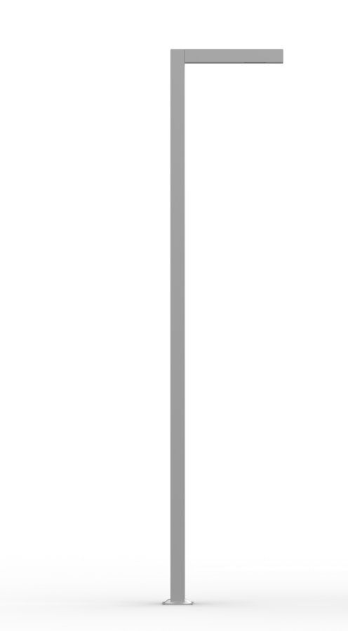Complete lantaarnpaalset met betonnen sokkel &ndash; vierkante lichtmast voor straat-, park- en terreinverlichting