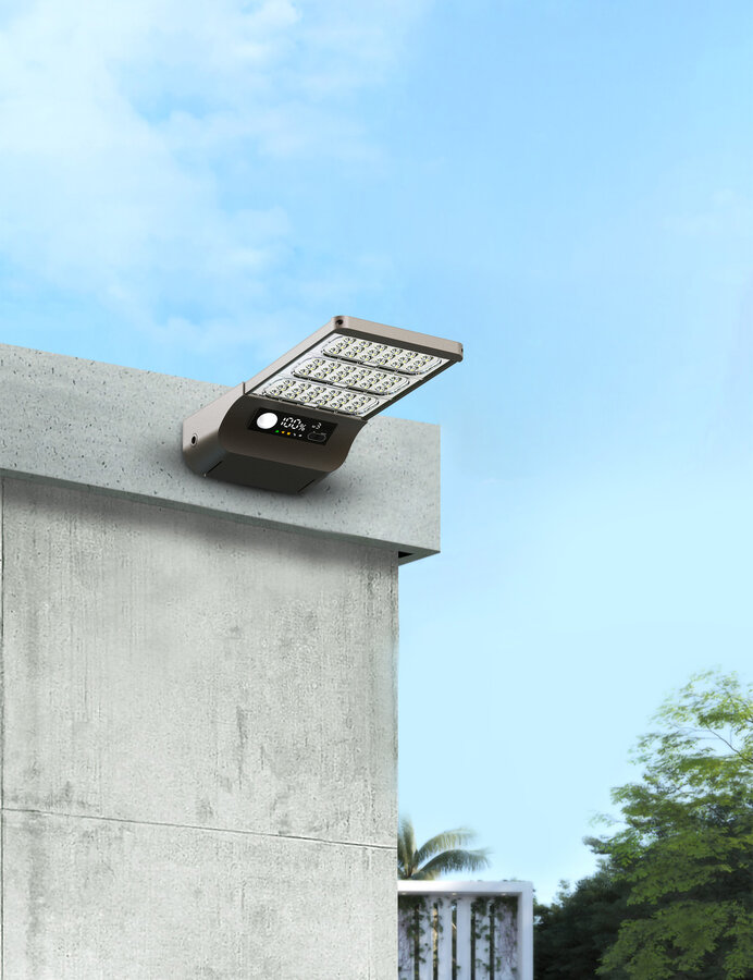 Solar gevel verlichting - Projectfoto