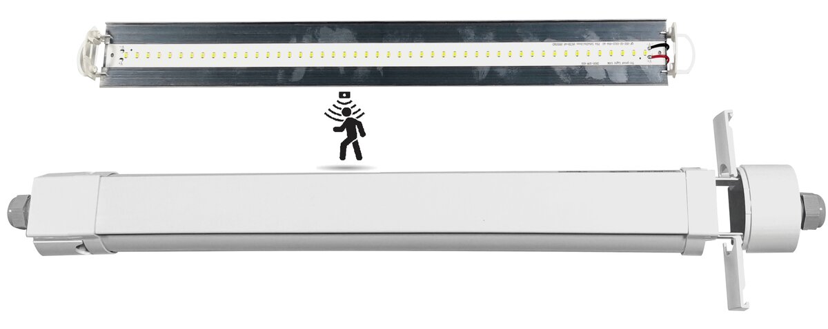Led Tri Proof bar 60cm / 18W / 4000K / SENSOR