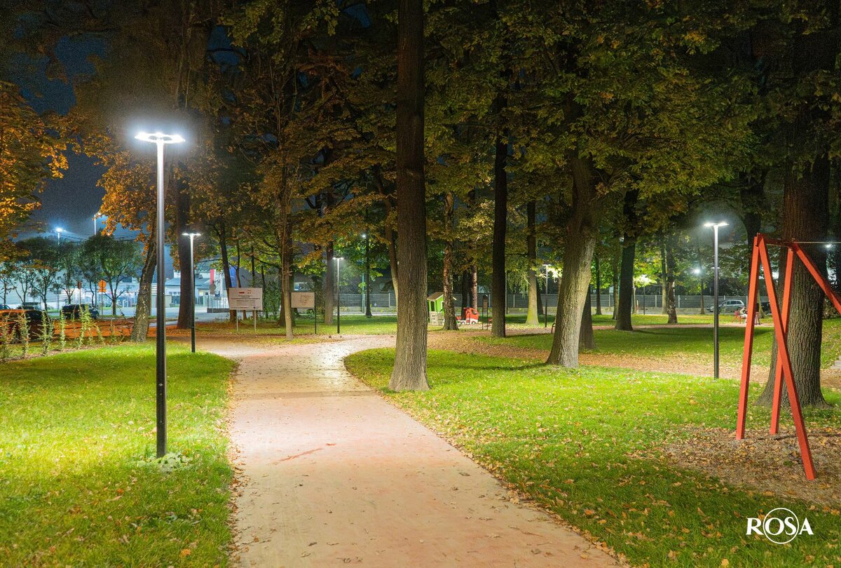 lantaarnpaal armatuur ROSA RING 2 LED 24W > 72W rond LED armatuur voor straat en parkverlichting 