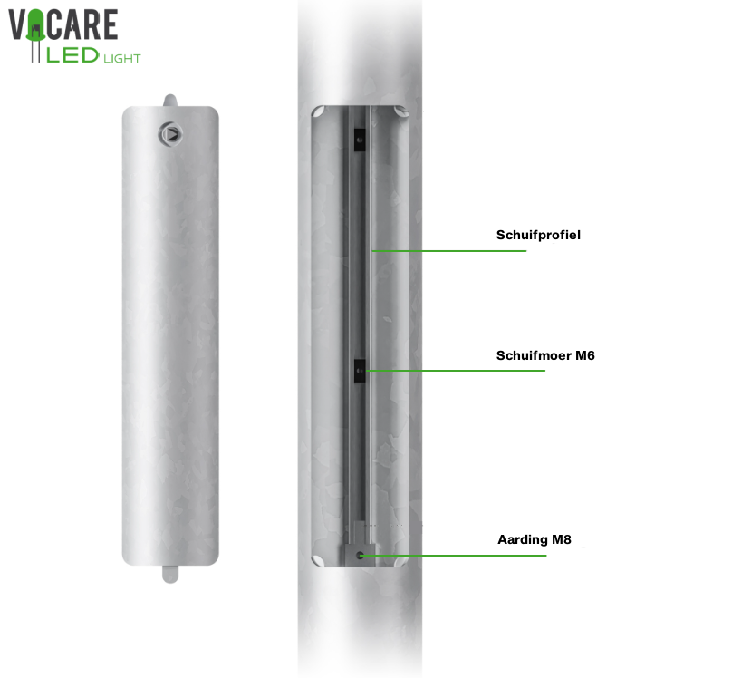 Onderhoudsdeur in lichtmast van 5 meter