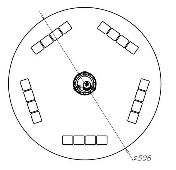 ROSA Lantaarnpaal VEGA LED BETA met armatuur VEGA LED, 60 watt voor winkelstraat, tuin en parkverlichting onderkant