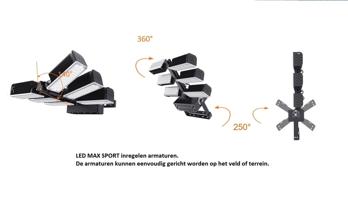 LED sportveld en terrein schijnwerper verlichting LED MAX-SPORT 119.000 Lumen 