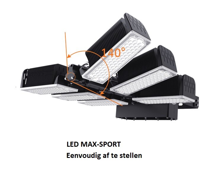 LED MAX sportveld armatuur afstelling