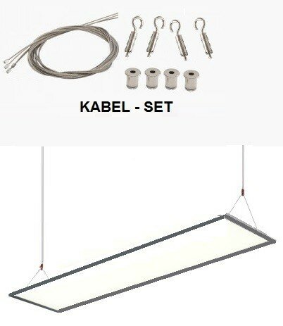 kabelset LED paneel 300x1200  600x600 en 600x1200 systeemplafond