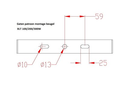gatenpatroon beugel XLT 200W