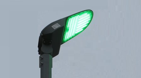 groen 520NM LED armatuur tbv bewaking verlichting en camerabewakingAMSTEL LUX Lantaarnpaal armatuur  150W en 200W
