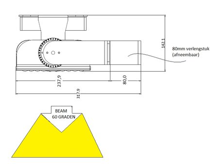 LED HIJSKRAAN GIEK VERLICHTING 300W 12&gt;36VLED MAX VOC-AUTOMOTIVE  24VDC / 230VAC of 400VAC