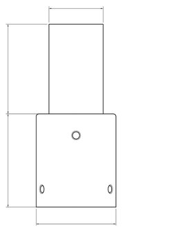 dikwandig stalen verloop 76x60 voor lichtmast lichtpaal of lantaarnpaal 