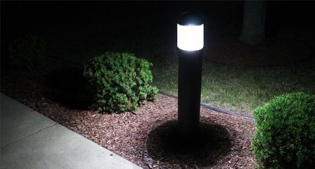 ROSA SAM 600 ronde bolder paal met LED verlichting voor park  parkeerplaats tuin en fietspad border