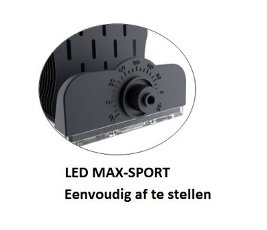 LED MAX sportveld armatuur afstelling