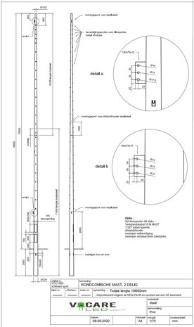 18 meter lichtmast sportvelden