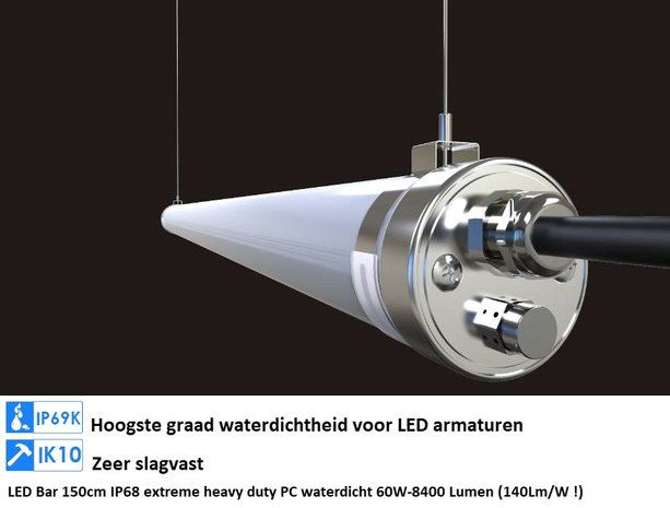 Waterproof  en heavy duty 60W TRI LED bar Vocare